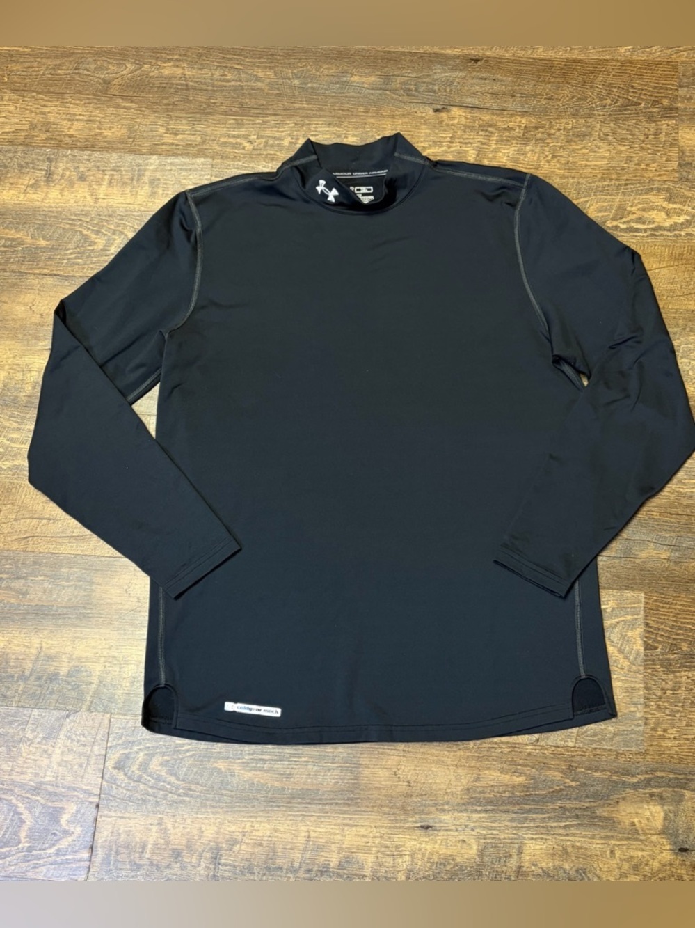 Under Armour Coldgear Shirt Mens XL Black Fitted Mock Neck Base Layer Ski